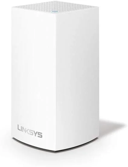 سیستم وای فای مش خانگی Linksys VLP0101 Velop، روتر/تقویت کننده وای فای AC1200 برای پوشش یکپارچه تا 140 متر مربع، کنترل والدین، بسته 1 عددی، سفید، VLP0101 UK