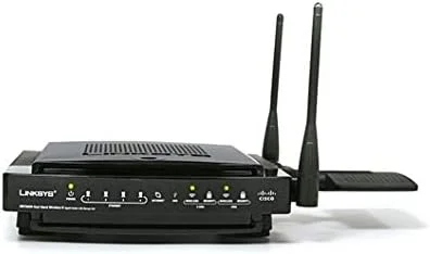 روتر گیگابیتی بی‌سیم N دو بانده Linksys Cisco- WRT600N Ultra RangePlus با قابلیت اتصال حافظه