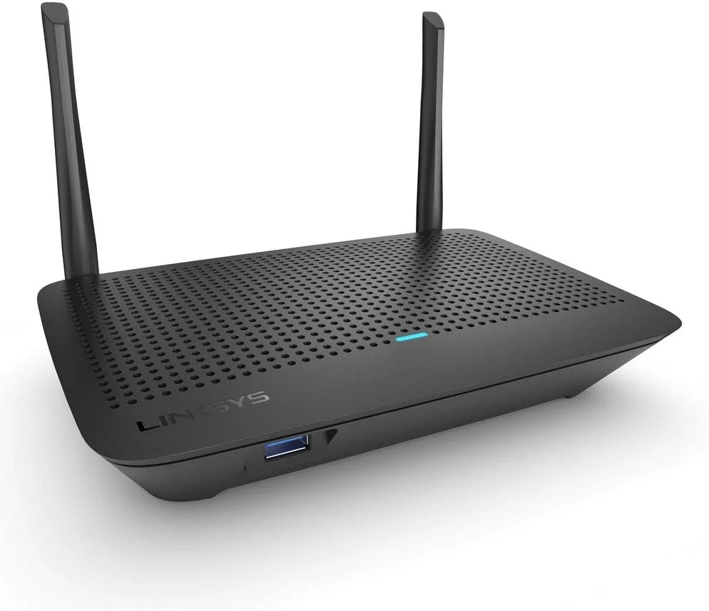 روتر وای فای مش هوشمند Linksys AC1200، روتر مش گیگابیتی بی سیم دو بانده، سرعت تا 1.3 گیگابیت بر ثانیه، پوشش تا 1200 فوت مربع، پشتیبانی از 12+ دستگاه، کنترل والدین، سازگار با الکسا