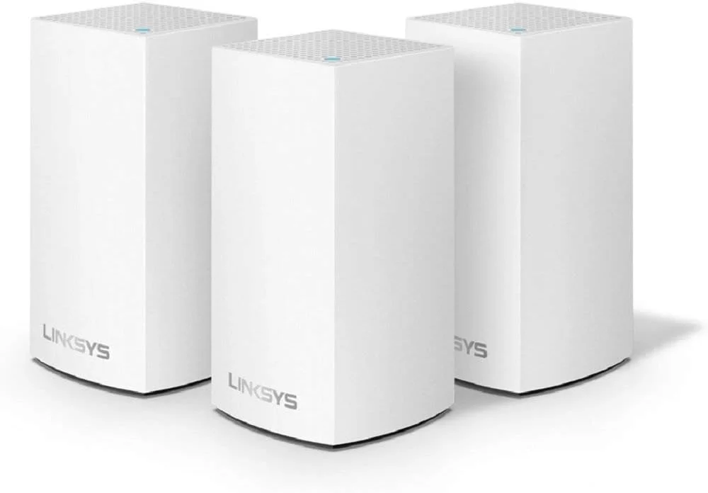 سیستم وای فای مش خانگی Linksys Velop، پوشش 4500 فوت مربع، پشتیبانی از 30+ دستگاه، سرعت تا (AC1300) 1.3 گیگابیت بر ثانیه - WHW0103