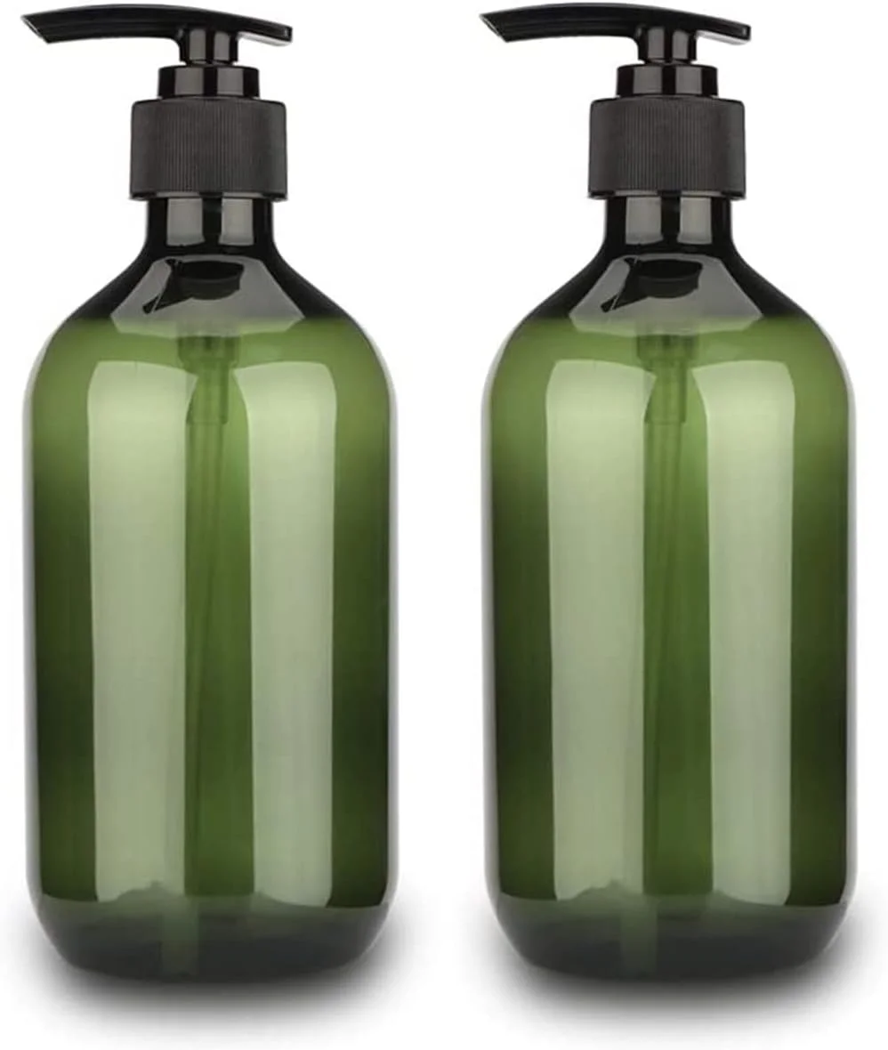 بطری پمپ شامپو، ژل دست، قابل شارژ مجدد، پلاستیکی PET کهربایی خالی برای شامپو، نرم کننده و شستشوی حمام، آشپزخانه، دفتر، اتاق لباسشویی، لوسیون و موارد دیگر 2 عدد 500 میلی لیتر، سبز تیره بطری پمپ شامپو، ژل دست، قابل شارژ مجدد، پلاستیکی PET کهربایی خالی برای شامپو، نرم کننده و شستشوی حمام، آشپزخانه، دفتر، اتاق لباسشویی، لوسیون و موارد دیگر 2 عدد 500 میلی لیتر، سبز تیره