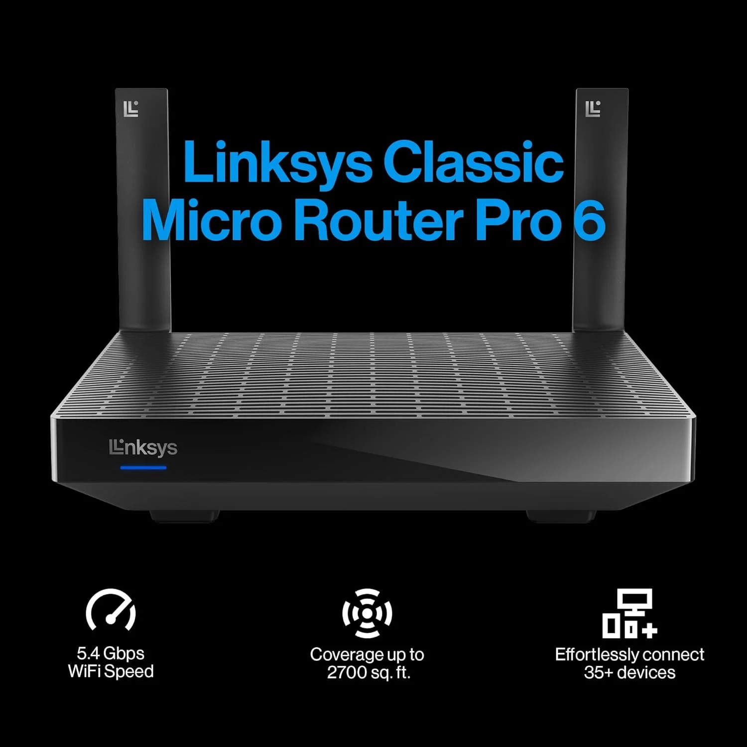 روتر Linksys Mesh WiFi 6 | اتصال به 35+ دستگاه | پوشش تا 250 متر مربع | سرعت تا 5.4 گیگابیت بر ثانیه | LN3121-AMZ | عرضه 2024