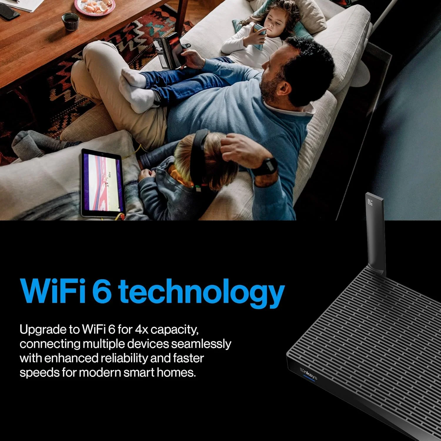 روتر Linksys Mesh WiFi 6 | اتصال به 35+ دستگاه | پوشش تا 250 متر مربع | سرعت تا 5.4 گیگابیت بر ثانیه | LN3121-AMZ | عرضه 2024