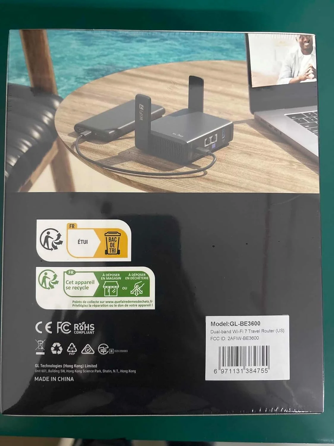 روترهای مسافرتی قابل حمل GL.iNet GL-BE3600 (Slate 7)، وای فای 7 گیگابیتی دو بانده جیبی، سازگار با OpenVPN و Wireguard برای شبکه های عمومی و هتل ها، مناسب برای سفر