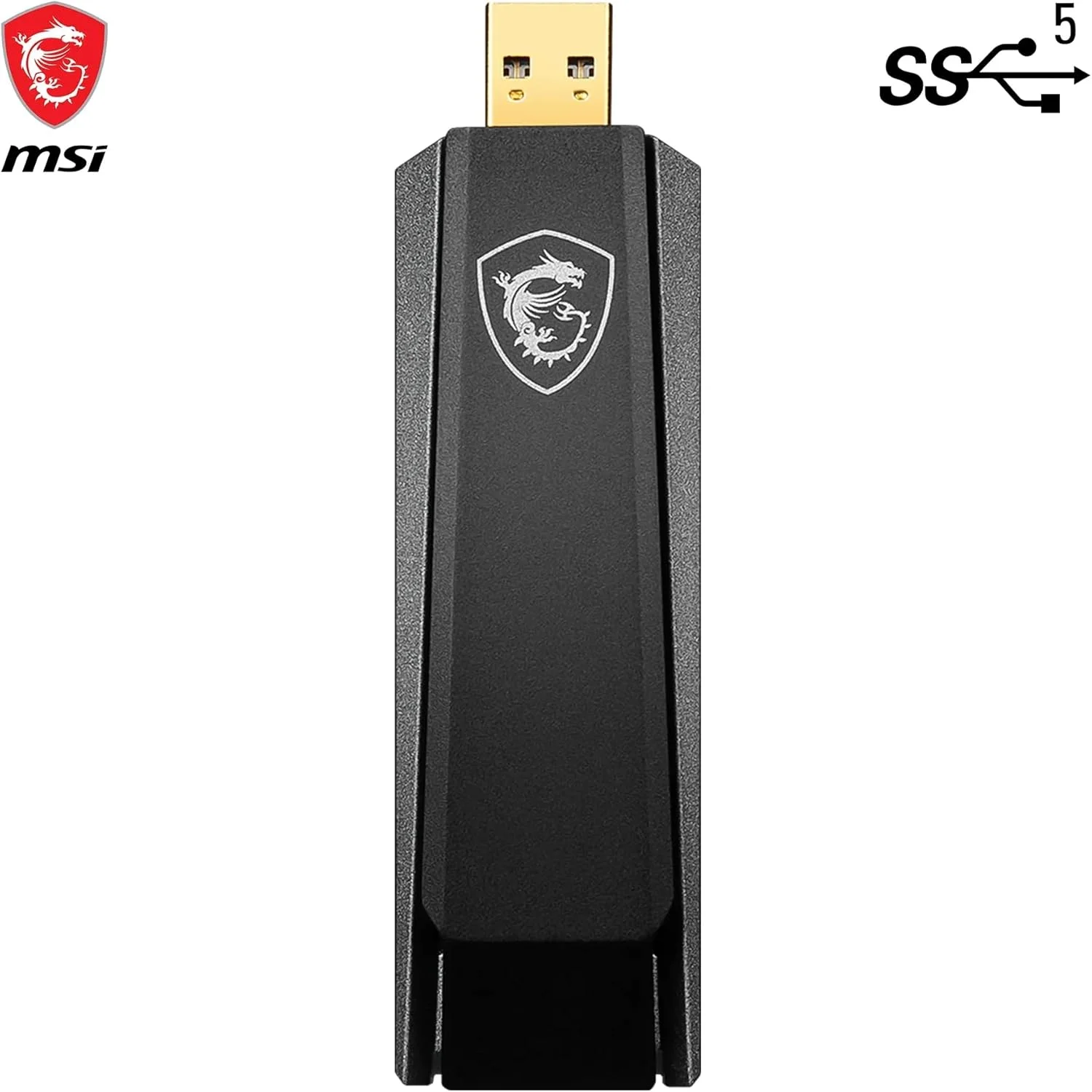 آداپتور USB دو بانده MSI AX1800 WiFi 6 - WLAN تا 1800 مگابیت بر ثانیه (بی سیم 5 گیگاهرتز، 2.4 گیگاهرتز)، USB 3.2 Gen 1 Type-A، MU-MIMO، آنتن قابل تنظیم، Beamforming، WPA3 - پایه نگهدارنده سیمی گنجانده شده است آداپتور USB دو بانده MSI AX1800 WiFi 6 - WLAN تا 1800 مگابیت بر ثانیه (بی سیم 5 گیگاهرتز، 2.4 گیگاهرتز)، USB 3.2 Gen 1 Type-A، MU-MIMO، آنتن قابل تنظیم، Beamforming، WPA3 - پایه نگهدارنده سیمی گنجانده شده است