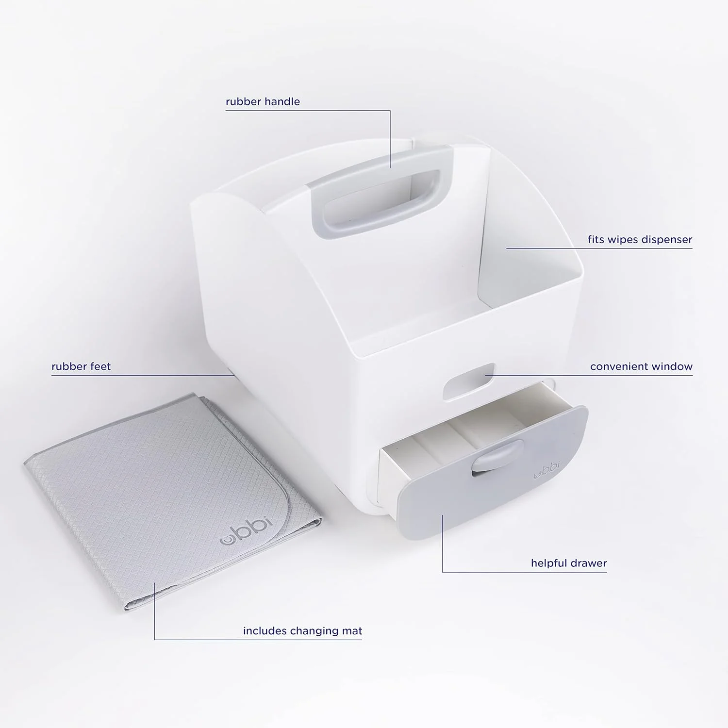 کیف لوازم تعویض پوشک قابل حمل Ubbi به همراه زیرانداز تعویض، مناسب برای نگهداری پوشک، دستمال مرطوب و لوازم جانبی کودک، خاکستری کیف لوازم تعویض پوشک قابل حمل Ubbi به همراه زیرانداز تعویض، مناسب برای نگهداری پوشک، دستمال مرطوب و لوازم جانبی کودک، خاکستری