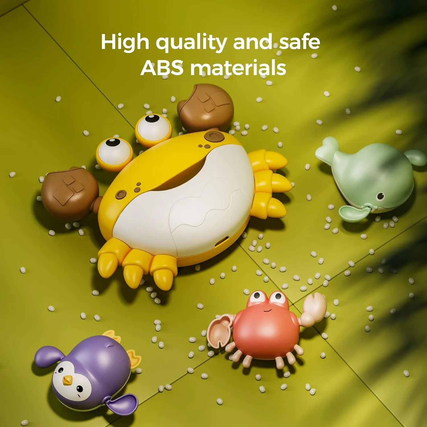 اسباب بازی حمام توماما، حباب ساز خرچنگ برای حمام کودک به همراه 3 اسباب بازی کوکی شناور برای کودکان نوپا، نوزادان و بچه ها، دستگاه حباب ساز اتوماتیک برای وان حمام اسباب بازی حمام توماما، حباب ساز خرچنگ برای حمام کودک به همراه 3 اسباب بازی کوکی شناور برای کودکان نوپا، نوزادان و بچه ها، دستگاه حباب ساز اتوماتیک برای وان حمام