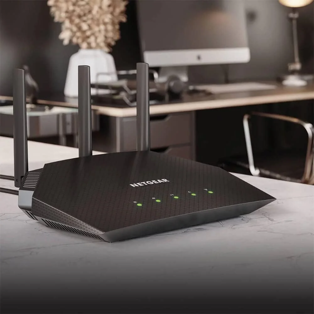 روتر وای فای 6 دو بانده NETGEAR RAX10-100NAR 4-Stream AX1800 - بازسازی شده تایید شده