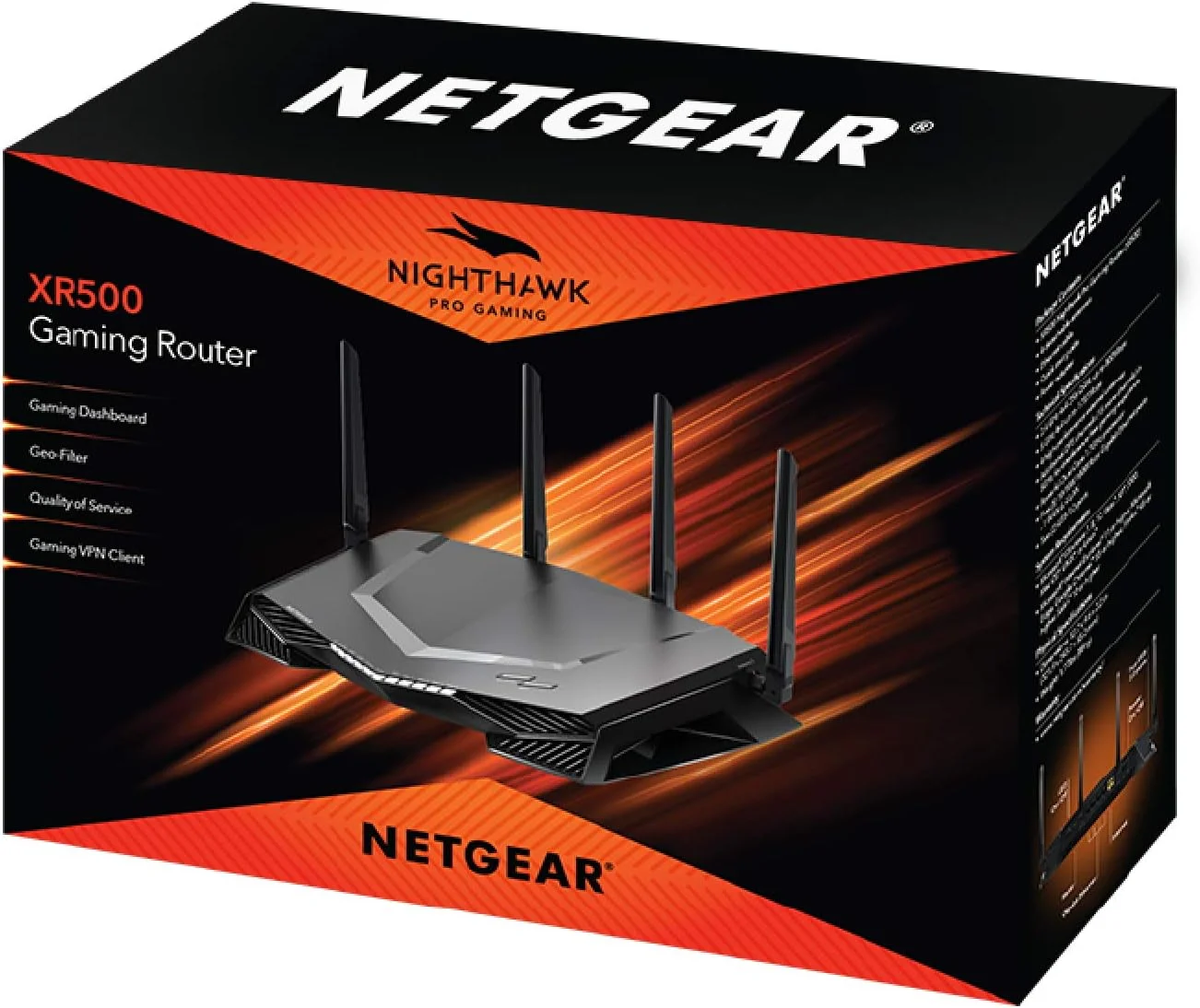 روتر وای فای گیمینگ Netgear NG-XR500-100EUS XR500 Nighthawk Pro - دو بانده AC2600 - بهینه شده برای Black Ops 4، Fortnite، FIFA 19، PUBG و سایر بازی های محبوب