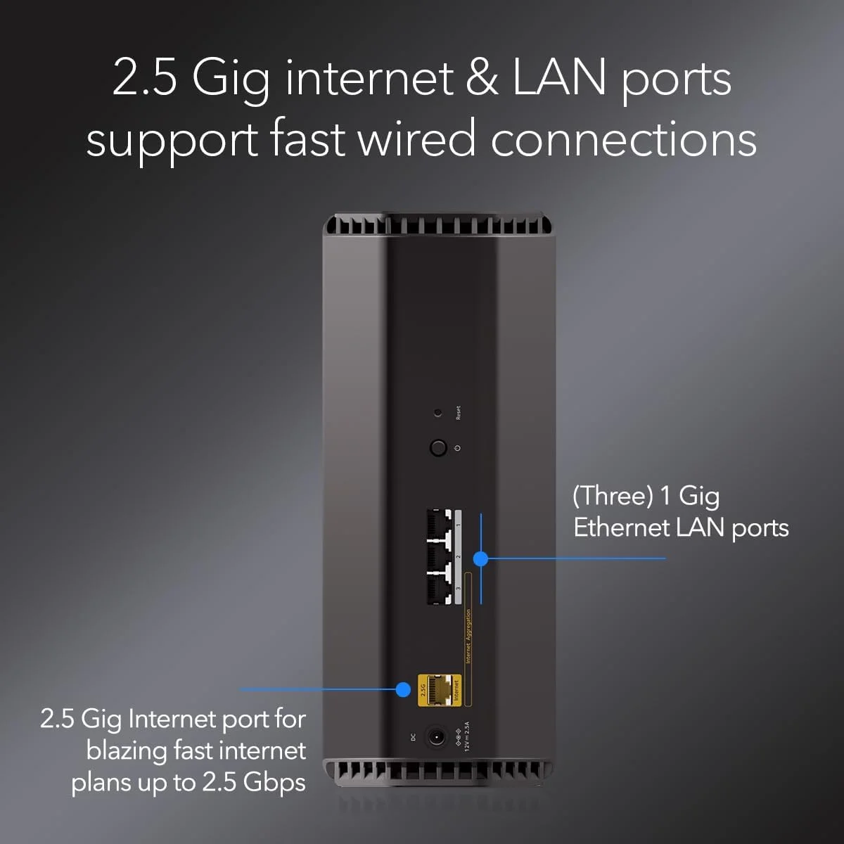 روتر وای فای 7 دو بانده NETGEAR Nighthawk (RS140) - ویژگی های امنیتی، سرعت بی سیم BE5000 (تا 5.0 گیگابیت بر ثانیه) - پوشش تا 2,250 فوت مربع، 80 دستگاه - پورت اینترنت روتر وای فای 7 دو بانده NETGEAR Nighthawk (RS140) - ویژگی های امنیتی، سرعت بی سیم BE5000 (تا 5.0 گیگابیت بر ثانیه) - پوشش تا 2,250 فوت مربع، 80 دستگاه - پورت اینترنت
