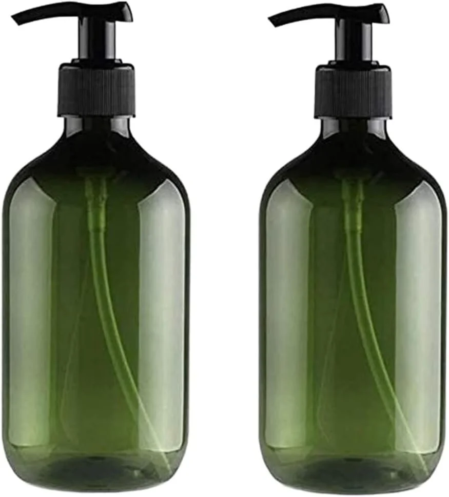 ظرف صابون 2 عددی، بطری های صابون پلاستیکی، بطری قابل پر کردن مجدد برای آشپزخانه و حمام، ظرف صابون حمام، ظرف صابون