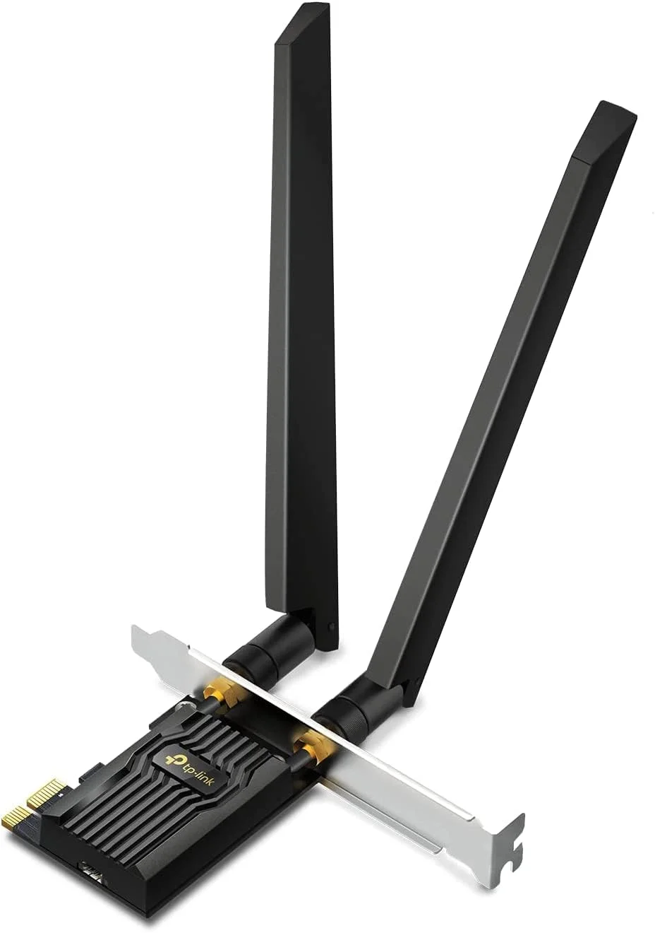 کارت شبکه وای فای 6E اینتل AX210 AXE5400 PCIe تی پی-لینک برای کامپیوتر رومیزی - (Archer TXE72E)، بلوتوث 5.3، WPA3، آداپتور بی سیم سه بانده 802.11axe با MU-MIMO، OFDMA، تأخیر بسیار کم، برای ویندوز 10 و 11