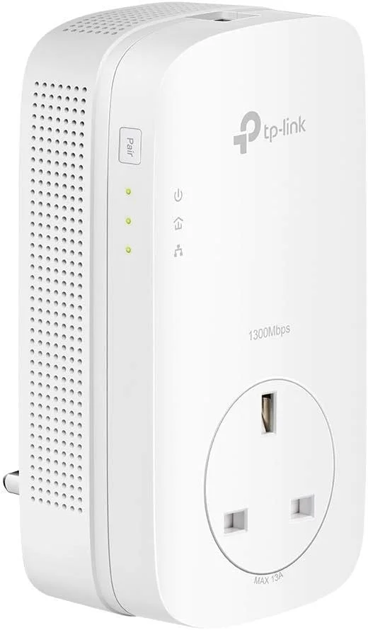 کیت استارتر آداپتور پاورلاین گیگابیتی عبوری TP-Link TL-PA8033PKIT AV1300 2x2 MIMO، آداپتورهای شبکه پاورلاین با 3 پورت گیگابیتی برای تلویزیون های هوشمند یا کنسول های بازی، بدون نیاز به پیکربندی کیت استارتر آداپتور پاورلاین گیگابیتی عبوری TP-Link TL-PA8033PKIT AV1300 2x2 MIMO، آداپتورهای شبکه پاورلاین با 3 پورت گیگابیتی برای تلویزیون های هوشمند یا کنسول های بازی، بدون نیاز به پیکربندی