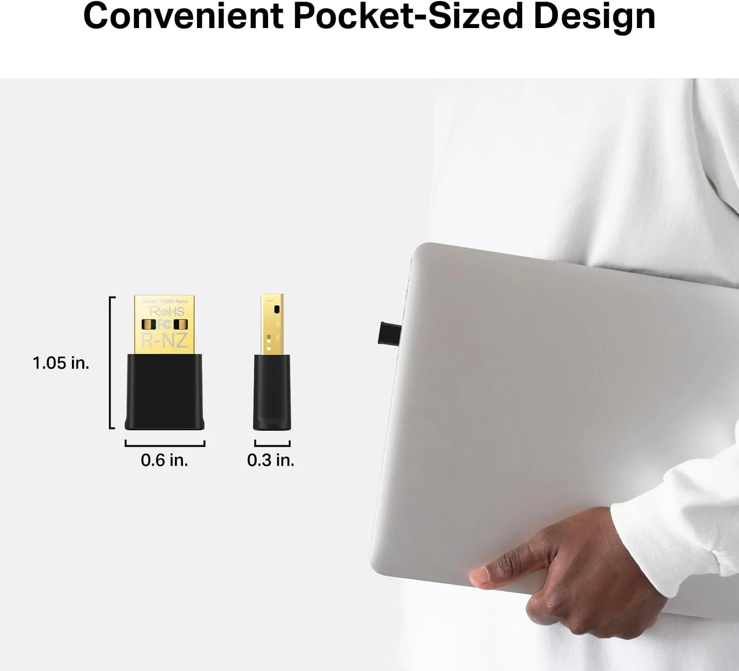 آداپتور نانو USB WiFi 6 تی پی-لینک برای کامپیوتر (Archer TX20U Nano) - آداپتور فرستنده و گیرنده شبکه بی سیم دو بانده AX1800 2.4G/5G برای کامپیوتر رومیزی، OFDMA، MU-MIMO، WPA3، اندازه مناسب سفر، پشتیبانی از ویندوز 11/10 آداپتور نانو USB WiFi 6 تی پی-لینک برای کامپیوتر (Archer TX20U Nano) - آداپتور فرستنده و گیرنده شبکه بی سیم دو بانده AX1800 2.4G/5G برای کامپیوتر رومیزی، OFDMA، MU-MIMO، WPA3، اندازه مناسب سفر، پشتیبانی از ویندوز 11/10