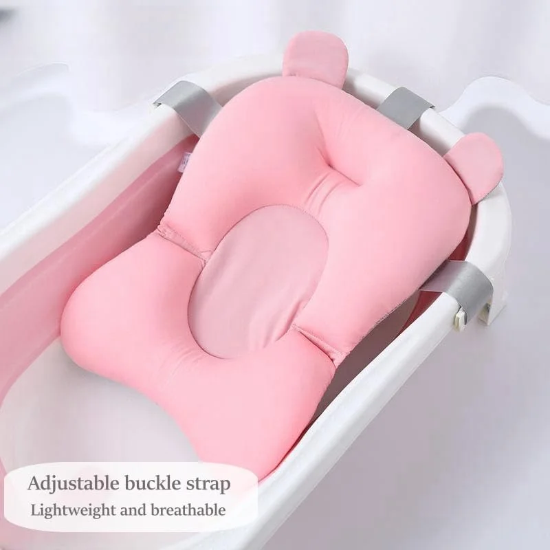 وان تاشو کودک SKY-TOUCH به همراه تشک نرم و دماسنج، وان حمام نوزاد با سوراخ تخلیه، پایه های ضد لغزش مناسب برای کودکان 0-6 سال (صورتی)