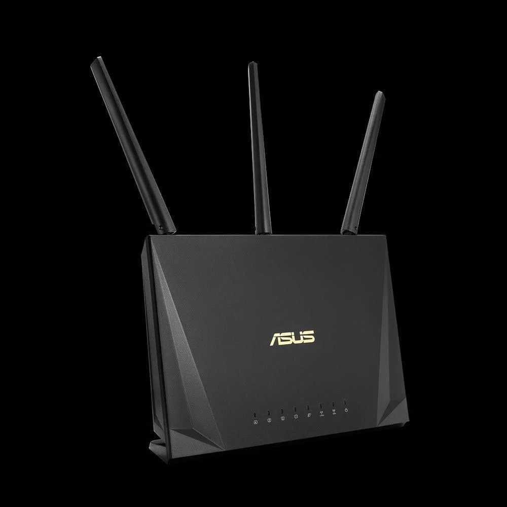 روتر اداری خانگی ایسوس RT-AC85P (WiFi 5 AC2400 MU-MIMO، 4x گیگابیت LAN، کنترل برنامه، USB 3.1، IPv6، VPN، PPTP، OpenVPN)