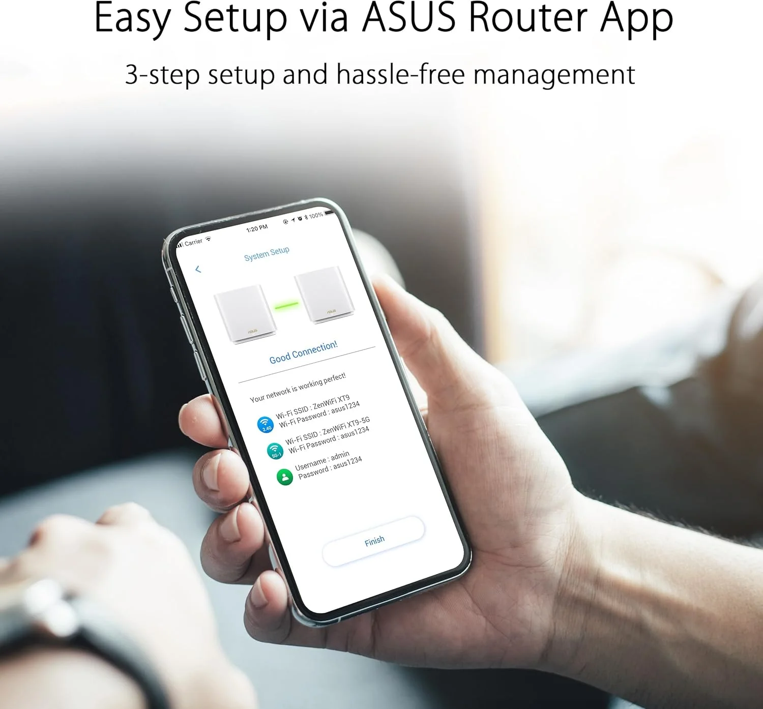 سیستم وای فای مش سه بانده ASUS ZenWiFi XT9 AX7800 WiFi6 (تک بسته ای)، 802.11ax، پوشش دهی تا 265 متر مربع و 4+ اتاق، AiMesh، امنیت اینترنت رایگان مادام العمر، کنترل والدین، پورت 2.5G WAN، UNII 4، سفید سیستم وای فای مش سه بانده ASUS ZenWiFi XT9 AX7800 WiFi6 (تک بسته ای)، 802.11ax، پوشش دهی تا 265 متر مربع و 4+ اتاق، AiMesh، امنیت اینترنت رایگان مادام العمر، کنترل والدین، پورت 2.5G WAN، UNII 4، سفید