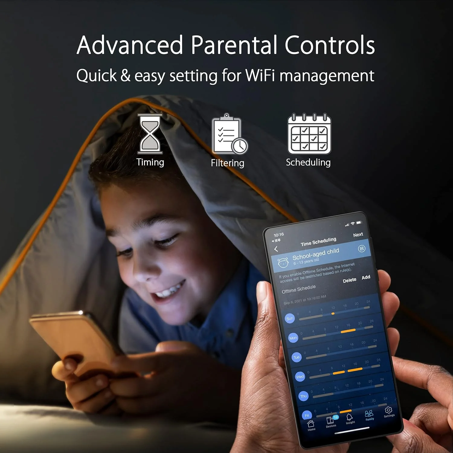 روتر ASUS ZenWiFi AX (XT8) سفید - سیستم WiFi 6 مش تری باند AX6600 برای کل خانه، پوشش تا 255 متر مربع یا 4+ اتاق، WiFi 6.6 گیگابیت بر ثانیه، 3 SSID، امنیت شبکه و کنترل والدین رایگان مادام العمر روتر ASUS ZenWiFi AX (XT8) سفید - سیستم WiFi 6 مش تری باند AX6600 برای کل خانه، پوشش تا 255 متر مربع یا 4+ اتاق، WiFi 6.6 گیگابیت بر ثانیه، 3 SSID، امنیت شبکه و کنترل والدین رایگان مادام العمر
