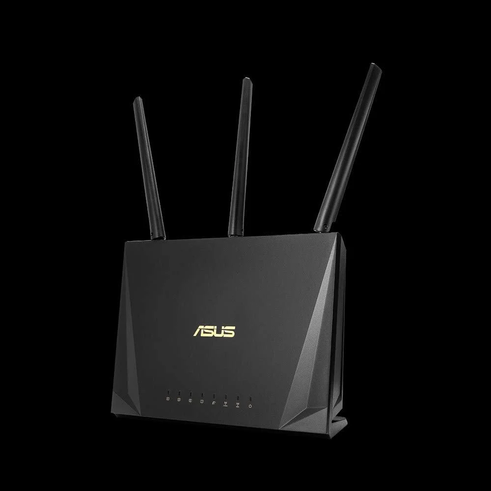 روتر اداری خانگی ایسوس RT-AC85P (WiFi 5 AC2400 MU-MIMO، 4x گیگابیت LAN، کنترل برنامه، USB 3.1، IPv6، VPN، PPTP، OpenVPN)