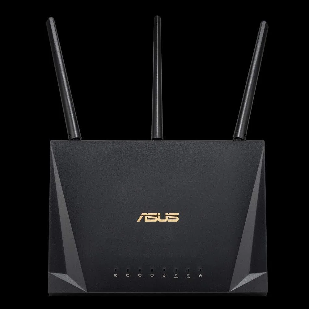روتر اداری خانگی ایسوس RT-AC85P (WiFi 5 AC2400 MU-MIMO، 4x گیگابیت LAN، کنترل برنامه، USB 3.1، IPv6، VPN، PPTP، OpenVPN)