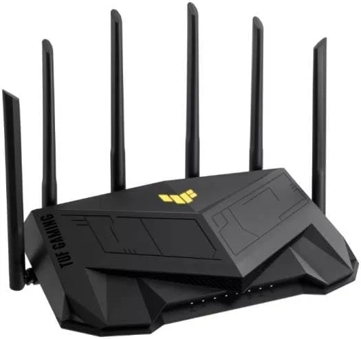 روتر دو بانده ASUS GT-AX6000 WiFi 6 - سرعت 6000 مگابیت در ثانیه، OFDMA و MU-MIMO، سازگار با AiMesh