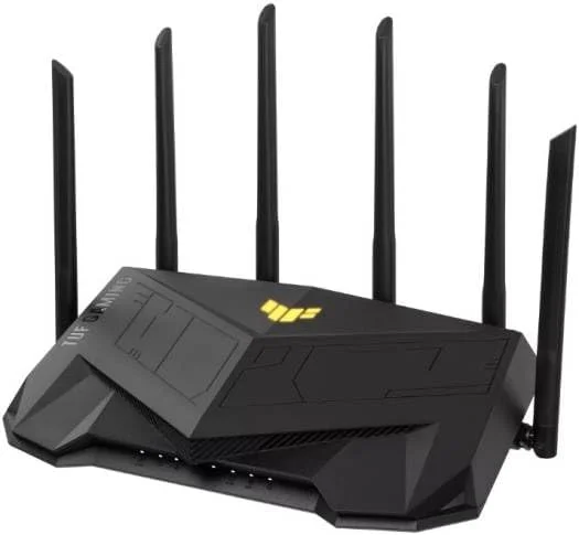 روتر دو بانده ASUS GT-AX6000 WiFi 6 - سرعت 6000 مگابیت در ثانیه، OFDMA و MU-MIMO، سازگار با AiMesh