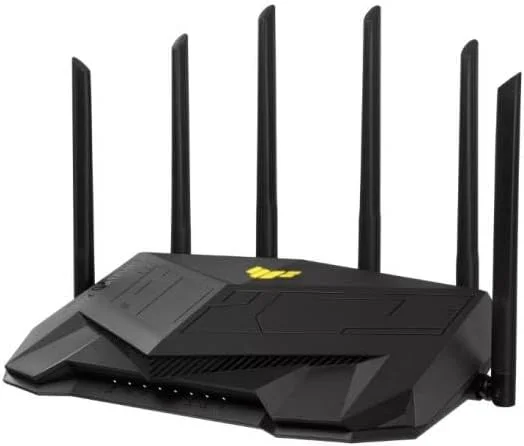 روتر دو بانده ASUS GT-AX6000 WiFi 6 - سرعت 6000 مگابیت در ثانیه، OFDMA و MU-MIMO، سازگار با AiMesh