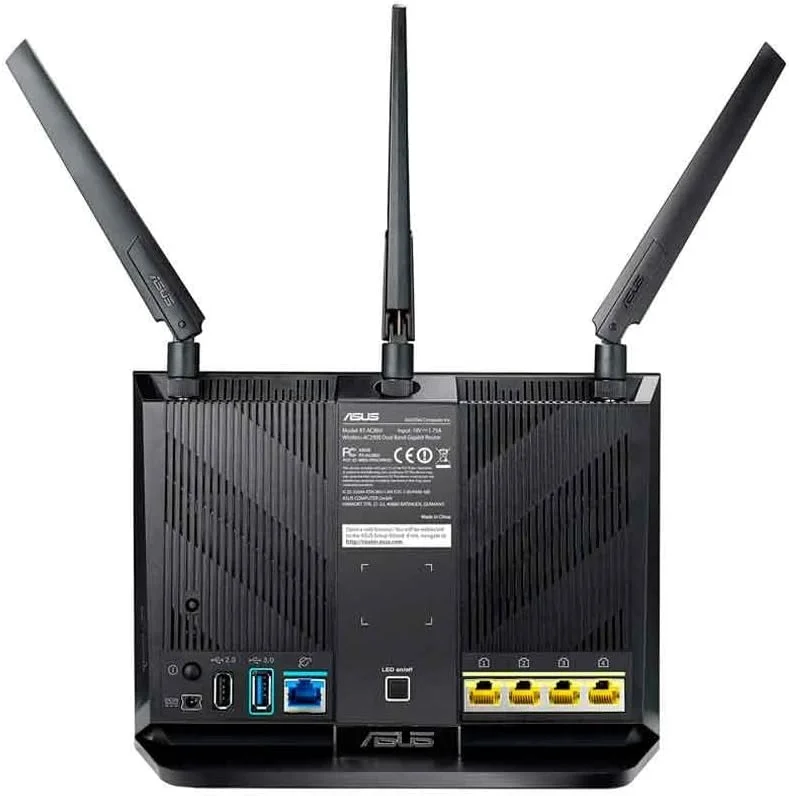 روتر گیمینگ وای فای ASUS AC2900 (RT-AC86U) - روتر اینترنت بی سیم گیگابیتی دو بانده، شتاب دهنده بازی WTFast، استریمینگ، سازگار با AiMesh، امنیت اینترنت مادام العمر روتر گیمینگ وای فای ASUS AC2900 (RT-AC86U) - روتر اینترنت بی سیم گیگابیتی دو بانده، شتاب دهنده بازی WTFast، استریمینگ، سازگار با AiMesh، امنیت اینترنت مادام العمر