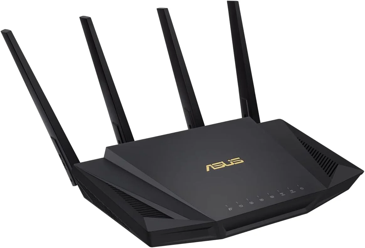 روتر ایسوس RT-AX58U AX3000 دو بانده وای فای 6 (802.11ax) با فناوری MU-MIMO و OFDMA، مشکی