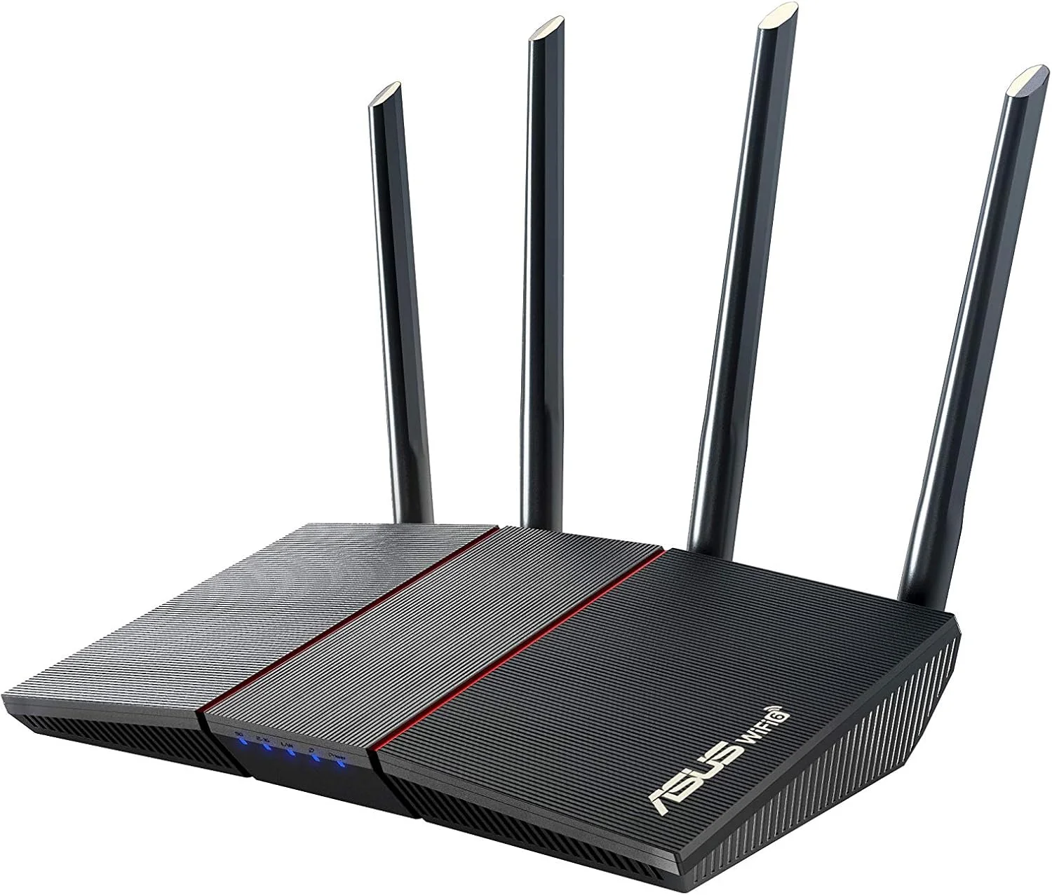 روتر وای فای 6 ایسوس AX1800 مدل (RT-AX55) - روتر بی سیم گیگابیتی دو بانده، سرعت و ارزش، مناسب بازی و استریم، سازگار با AiMesh، کنترل والدین، MU-MIMO، OFDMA