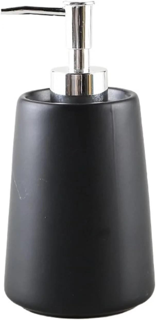 جامایع دستشویی سرامیکی مات 420 میلی لیتری مناسب سینک آشپزخانه و حمام، جا مایع ظرفشویی مدرن با پمپ جامایع دستشویی سرامیکی مات 420 میلی لیتری مناسب سینک آشپزخانه و حمام، جا مایع ظرفشویی مدرن با پمپ