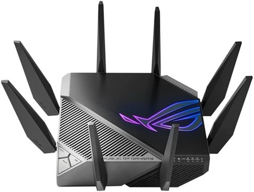 روتر سه بانده ASUS GT-AXE11000 WiFi 6E - سرعت 11000 مگابیت بر ثانیه، OFDMA و MU-MIMO، سازگار با AiMesh