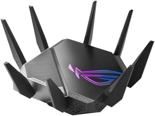 روتر سه بانده ASUS GT-AXE11000 WiFi 6E - سرعت 11000 مگابیت بر ثانیه، OFDMA و MU-MIMO، سازگار با AiMesh