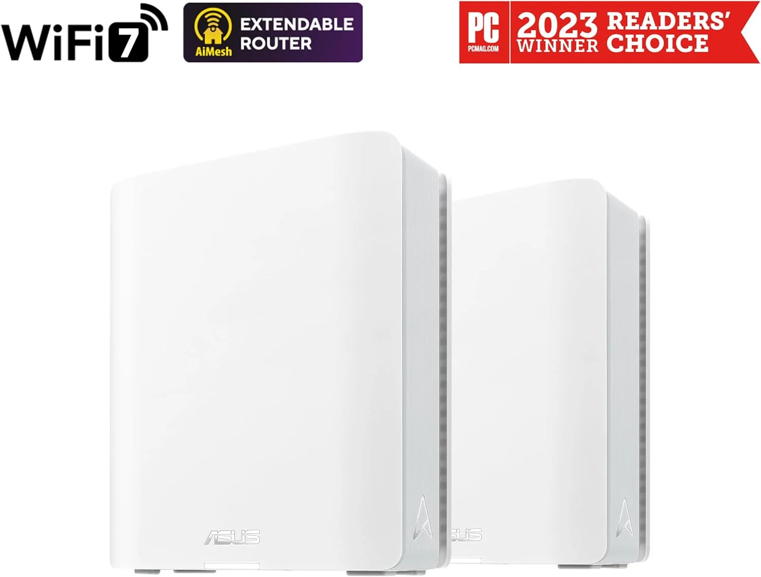 روتر مش سه بانده ASUS ZenWiFi BT8 (تک پک) WiFi 7: سرعت 14000 مگابیت بر ثانیه، پوشش تا 5900 فوت مربع، پورت های دوگانه 2.5G، شناسه های SSID برای اینترنت اشیا، VPN، کنترل والدین، امنیت شبکه، 4G LTE و 5G - سفید