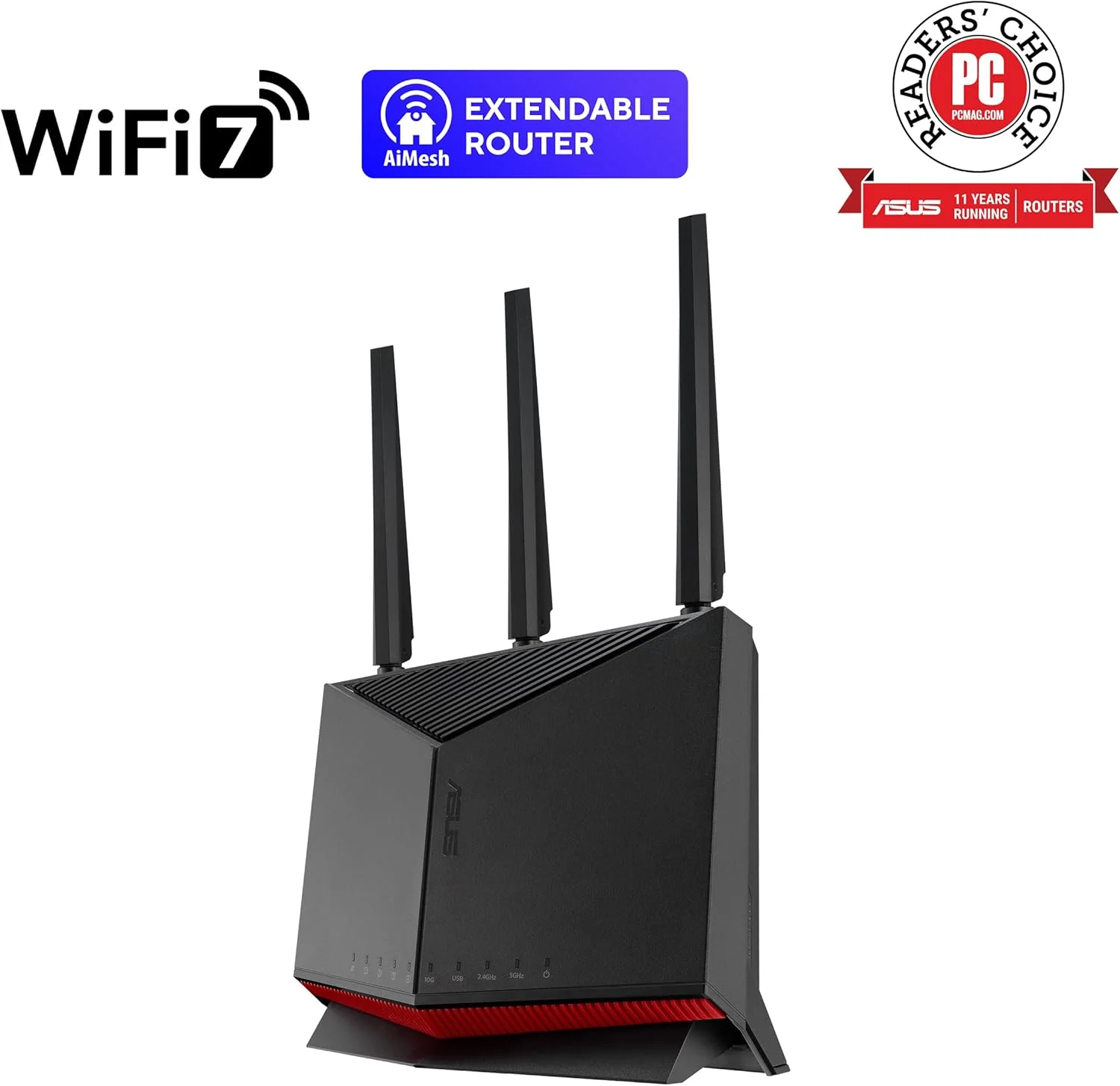 روتر وای فای 7 دو بانده ایسوس BE6800، پشتیبانی از 4096-QAM، عملکرد چند پیوندی (MLO)، تشخیص هوش مصنوعی WAN، AiMesh، امنیت شبکه بدون اشتراک و ویژگی های جامع VPN، Guest Network Pro روتر وای فای 7 دو بانده ایسوس BE6800، پشتیبانی از 4096-QAM، عملکرد چند پیوندی (MLO)، تشخیص هوش مصنوعی WAN، AiMesh، امنیت شبکه بدون اشتراک و ویژگی های جامع VPN، Guest Network Pro