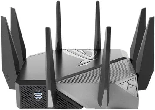 روتر سه بانده ASUS GT-AXE11000 WiFi 6E - سرعت 11000 مگابیت بر ثانیه، OFDMA و MU-MIMO، سازگار با AiMesh