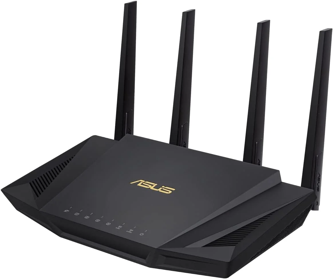 روتر ایسوس RT-AX58U AX3000 دو بانده وای فای 6 (802.11ax) با فناوری MU-MIMO و OFDMA، مشکی