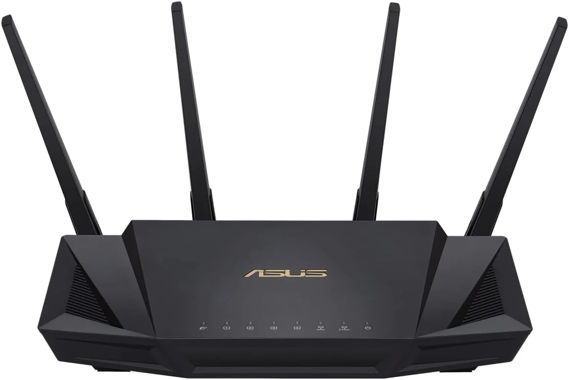 روتر ایسوس RT-AX58U AX3000 دو بانده وای فای 6 (802.11ax) با فناوری MU-MIMO و OFDMA، مشکی
