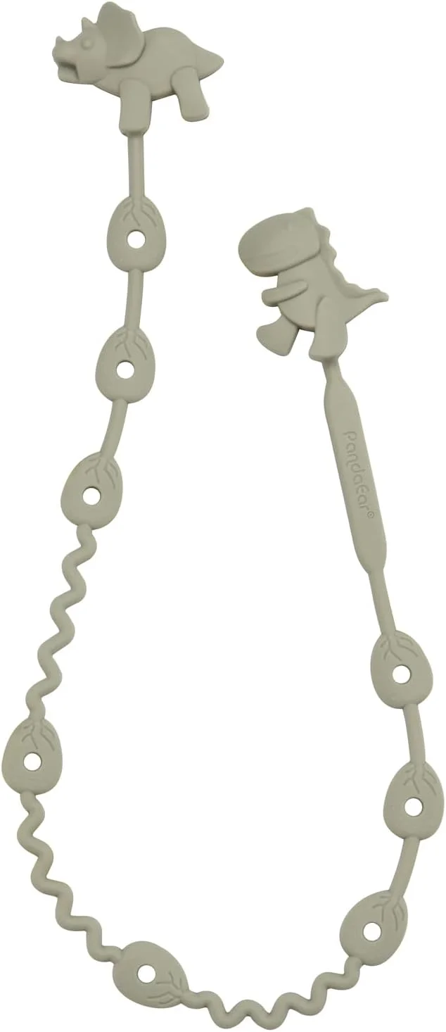 بند اسباب بازی کودک PandaEar - بسته 5 عددی بند سیلیکونی پستانک و دندان گیر طرح دایناسور - نگهدارنده اسباب بازی کودک قابل تنظیم برای شیشه شیر، کالسکه، صندلی غذا و تخت نوزاد بند اسباب بازی کودک PandaEar - بسته 5 عددی بند سیلیکونی پستانک و دندان گیر طرح دایناسور - نگهدارنده اسباب بازی کودک قابل تنظیم برای شیشه شیر، کالسکه، صندلی غذا و تخت نوزاد