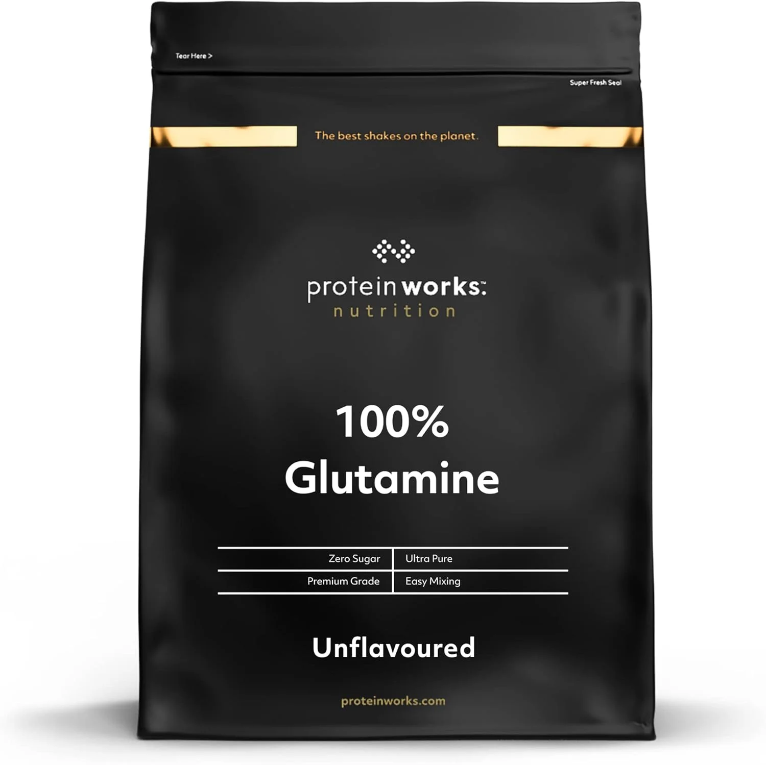 پودر گلوتامین 100% THE PROTEIN WORKS - مکمل آمینو اسید وگان برای ریکاوری و ترمیم عضلات، پشتیبانی از سیستم ایمنی و سلامت روده، بدون طعم، 500 گرم (100 سروینگ)
