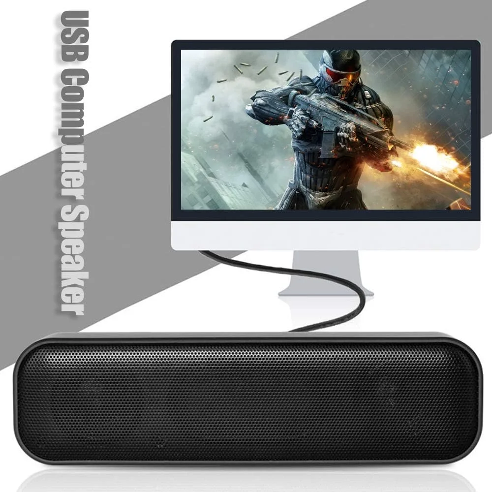 اسپیکر ساندبار رومیزی USB خور ERTG، جعبه صدای کامپیوتر سیم دار برای تلویزیون، کامپیوتر رومیزی، لپ تاپ اسپیکر ساندبار رومیزی USB خور ERTG، جعبه صدای کامپیوتر سیم دار برای تلویزیون، کامپیوتر رومیزی، لپ تاپ