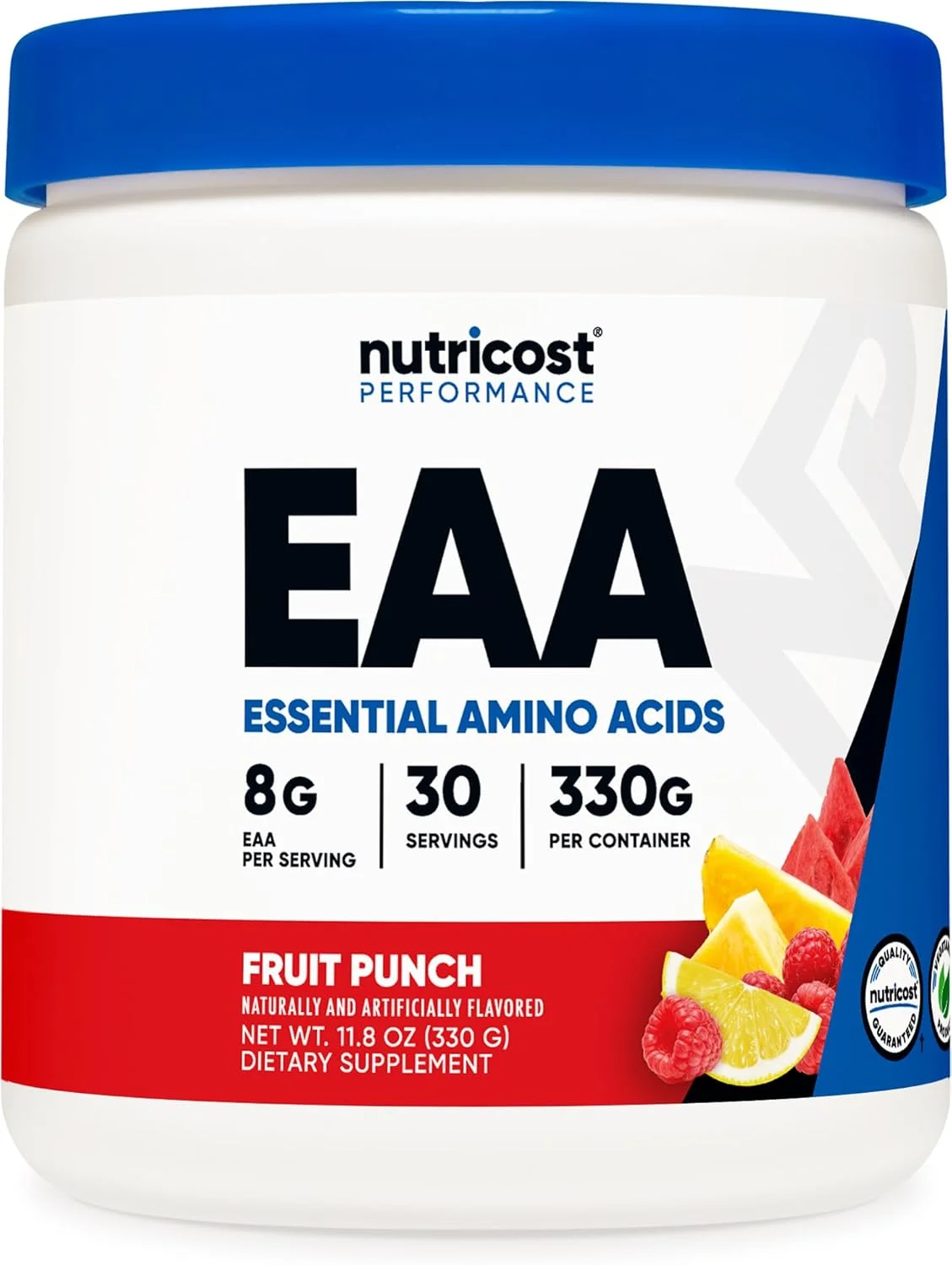 پودر EAA نوتری‌کاست، ۳۰ سروینگ (پانچ میوه) - آمینو اسیدهای ضروری - غیر GMO، بدون گلوتن، مناسب گیاهخواران