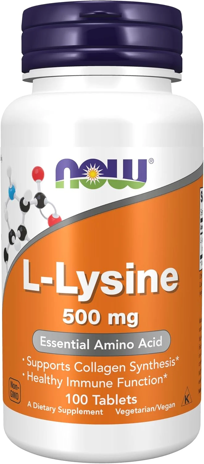 مکمل های ناو، ال-لیزین (ال-لیزین هیدروکلراید) 500 میلی گرم، آمینو اسید، 100 قرص