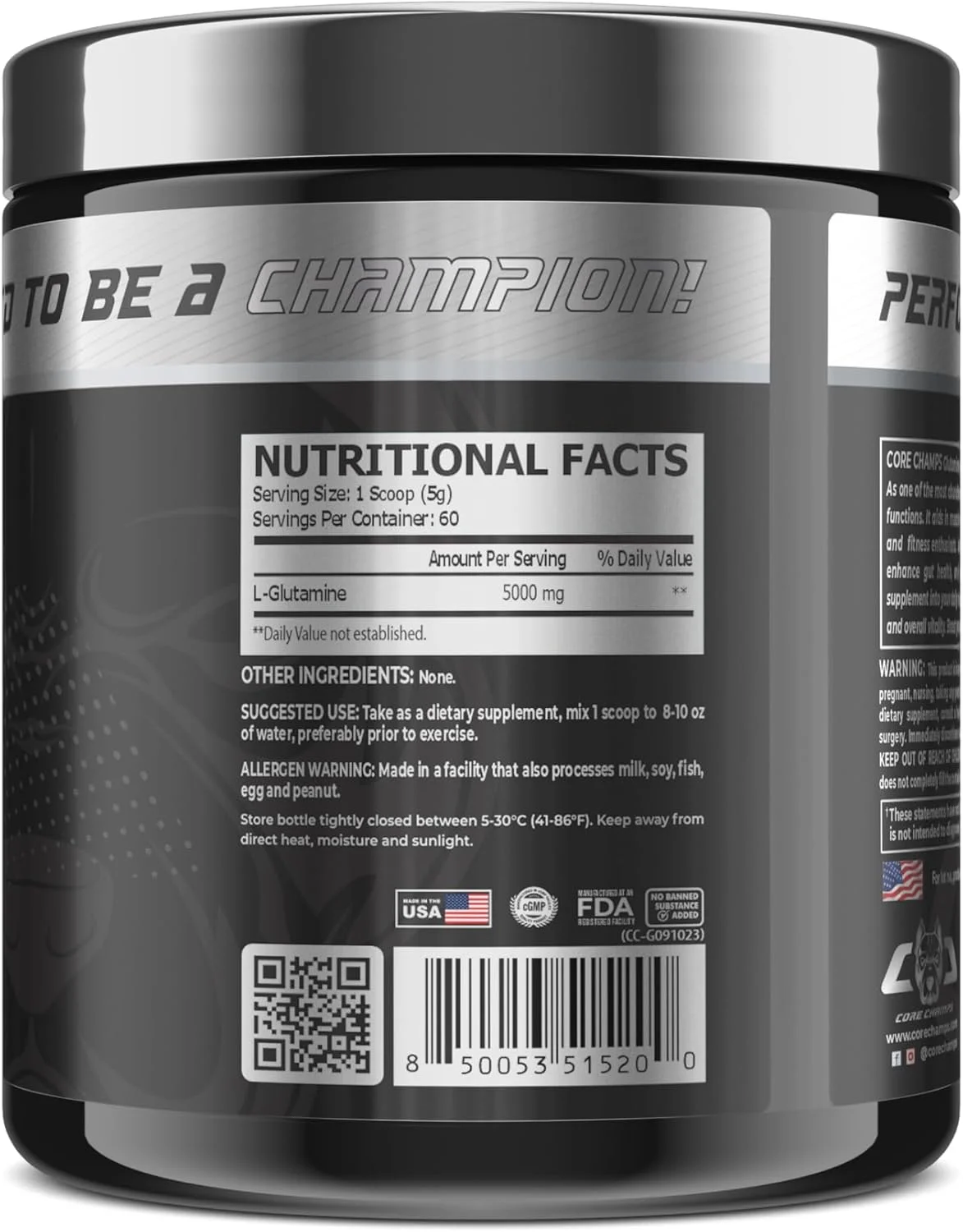 کور چمپز گلوتامین 5000 میلی گرم | 60 سروینگ | آمینو اسید ضروری برای ترمیم عضلات و انرژی | پشتیبانی از عملکرد سیستم ایمنی و سنتز پروتئین | تقویت کننده ریکاوری بعد از تمرین کور چمپز گلوتامین 5000 میلی گرم | 60 سروینگ | آمینو اسید ضروری برای ترمیم عضلات و انرژی | پشتیبانی از عملکرد سیستم ایمنی و سنتز پروتئین | تقویت کننده ریکاوری بعد از تمرین
