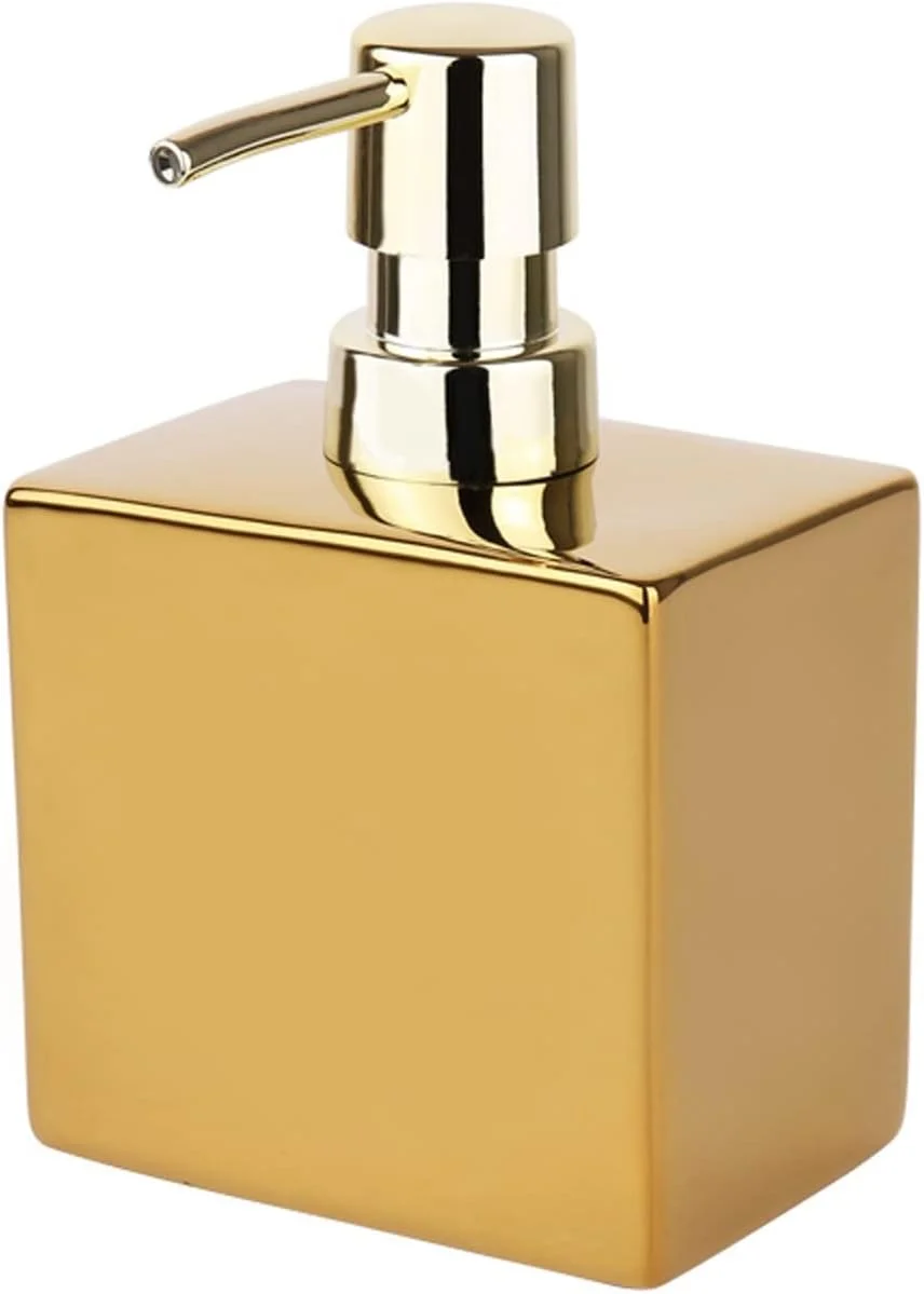 ظرف صابون مایع سرامیکی مناسب برای سینک ظرفشویی آشپزخانه و حمام، قابل پر کردن مجدد (A)