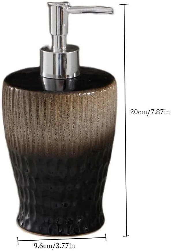 ظرف صابون مایع سرامیکی فشاری، مناسب برای شامپو، ژل دوش، قابل استفاده در منزل، هتل، حمام و آشپزخانه