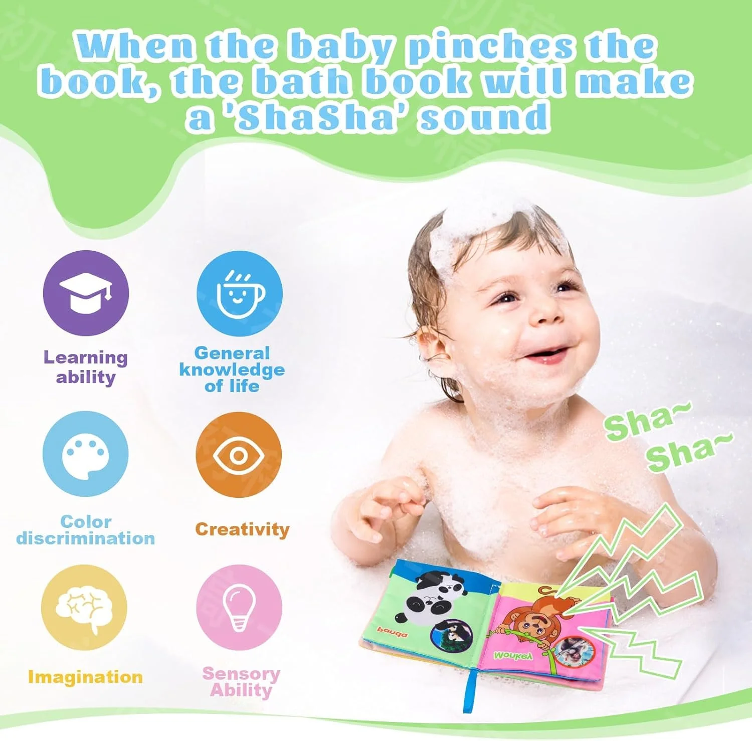 کتاب های حمام کودک، غیر سمی، ضد آب و بادوام، پارچه نرم، برای نوزادان، کودکان نوپا و بچه ها، استخر وان حمام و اولین اسباب بازی های آموزشی برای نوزادان تازه متولد شده، هدیه تولد کودکان نوپا (5 عدد) کتاب های حمام کودک، غیر سمی، ضد آب و بادوام، پارچه نرم، برای نوزادان، کودکان نوپا و بچه ها، استخر وان حمام و اولین اسباب بازی های آموزشی برای نوزادان تازه متولد شده، هدیه تولد کودکان نوپا (5 عدد)