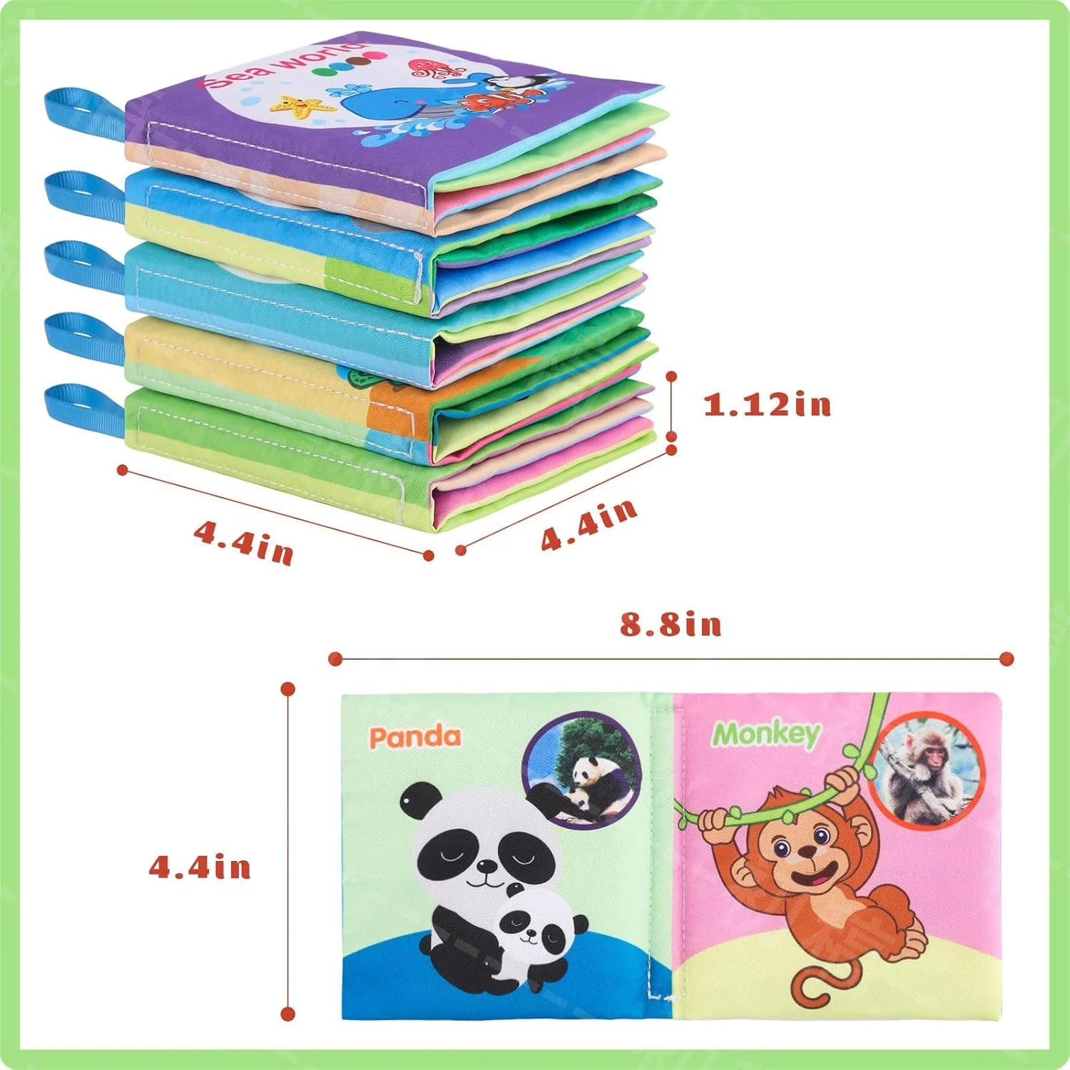 کتاب های حمام کودک، غیر سمی، ضد آب و بادوام، پارچه نرم، برای نوزادان، کودکان نوپا و بچه ها، استخر وان حمام و اولین اسباب بازی های آموزشی برای نوزادان تازه متولد شده، هدیه تولد کودکان نوپا (5 عدد) کتاب های حمام کودک، غیر سمی، ضد آب و بادوام، پارچه نرم، برای نوزادان، کودکان نوپا و بچه ها، استخر وان حمام و اولین اسباب بازی های آموزشی برای نوزادان تازه متولد شده، هدیه تولد کودکان نوپا (5 عدد)