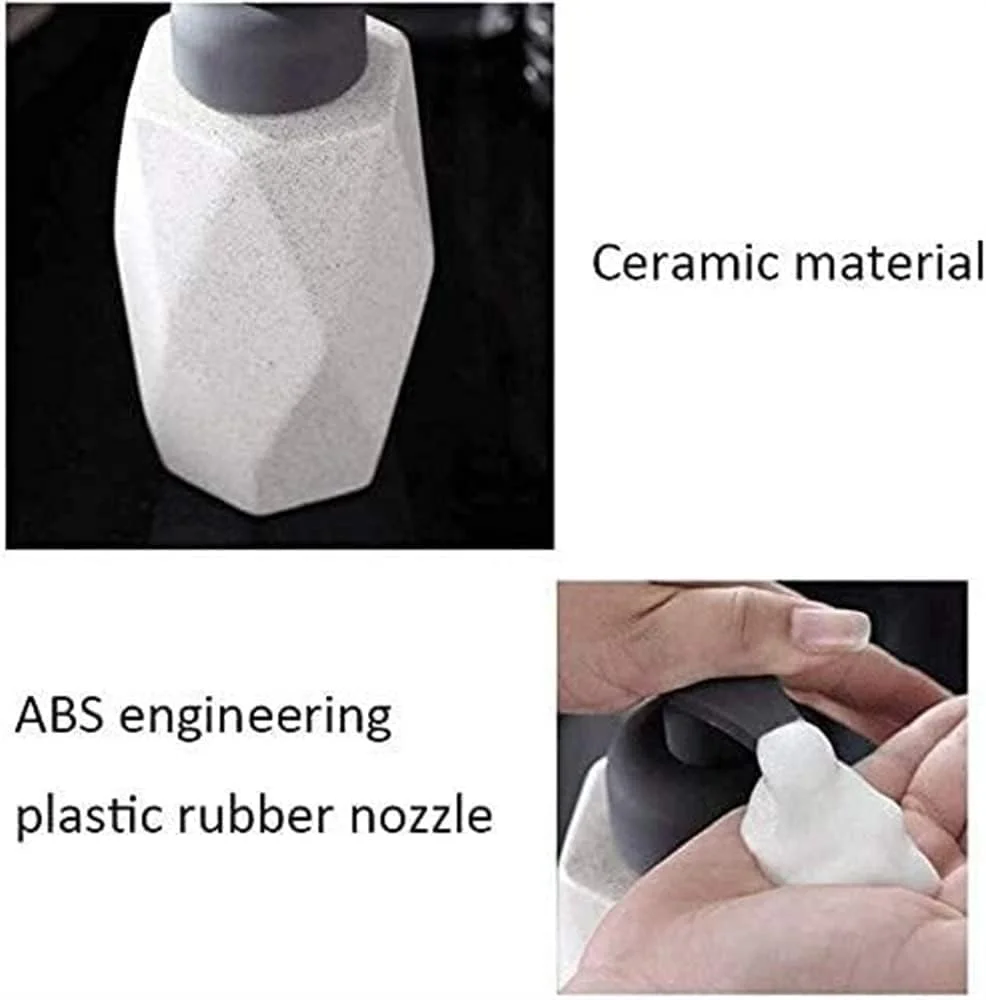 ظرف صابون مایع سرامیکی، بطری پخش کننده لوسیون قابل شارژ، ظرف مایع ظرفشویی برای حمام، ظرف صابون حمام