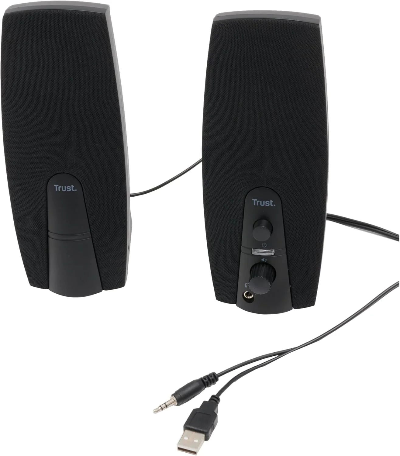 ست اسپیکر کامپیوتر تراست Almo 2.0، توان خروجی 10 وات، سیستم صوتی با تغذیه USB، اتصال صوتی 3.5 میلی متری، اسپیکر با صدای شفاف برای کامپیوتر، لپ تاپ، مک - مشکی [اختصاصی آمازون]